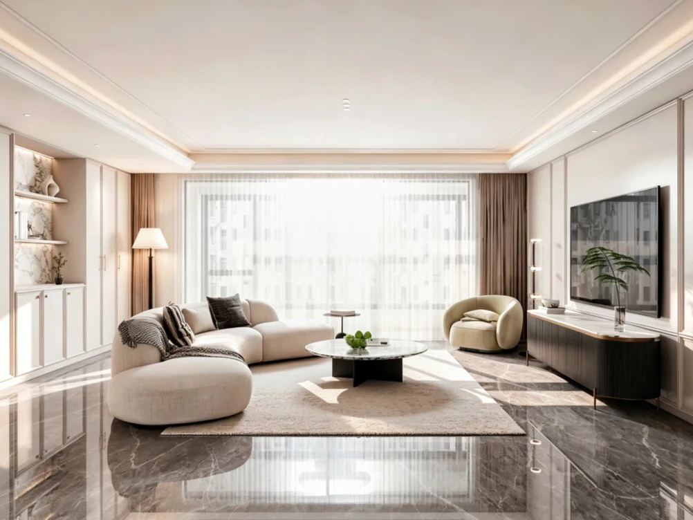 The Ivory Apartment: Định hình sự sang trọng từ những mảng khối đương đại